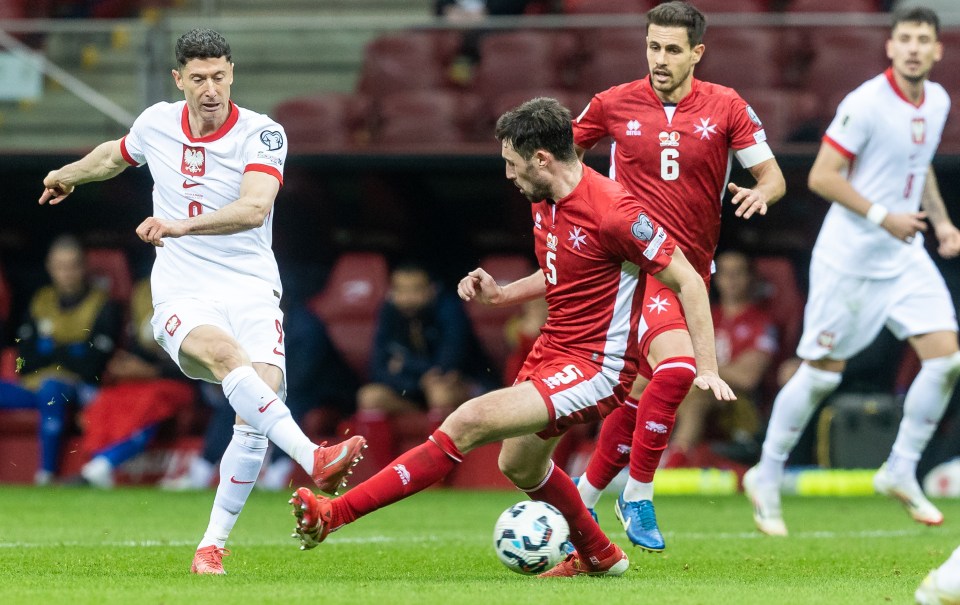 Lewandowski made his 157th appearance for Poland against Carragher's Malta